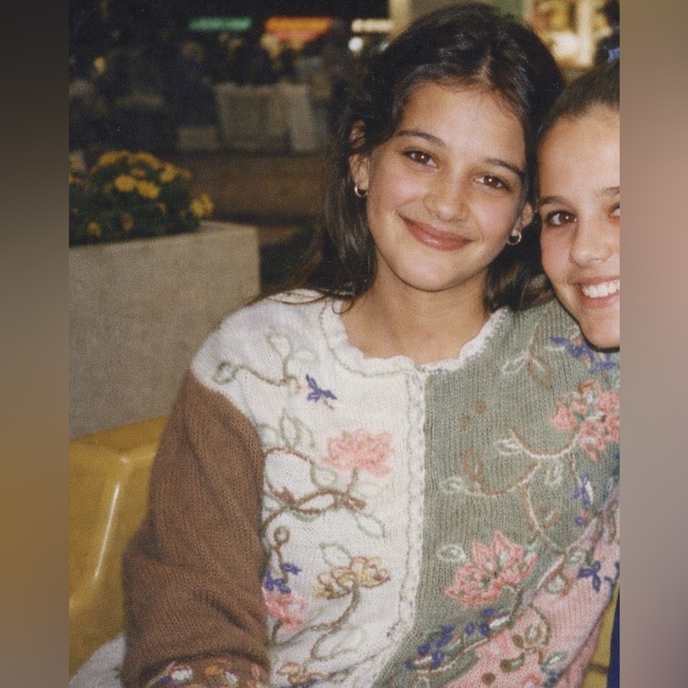 90s Floral Embroidered Sweater